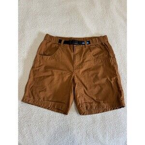 Kavu Shorts Mens Small Rust Brown Cotton Belted Outdoor Hiking Pockets 8” Inseam